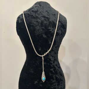 Sterling Silver Eagle Turquoise Necklace